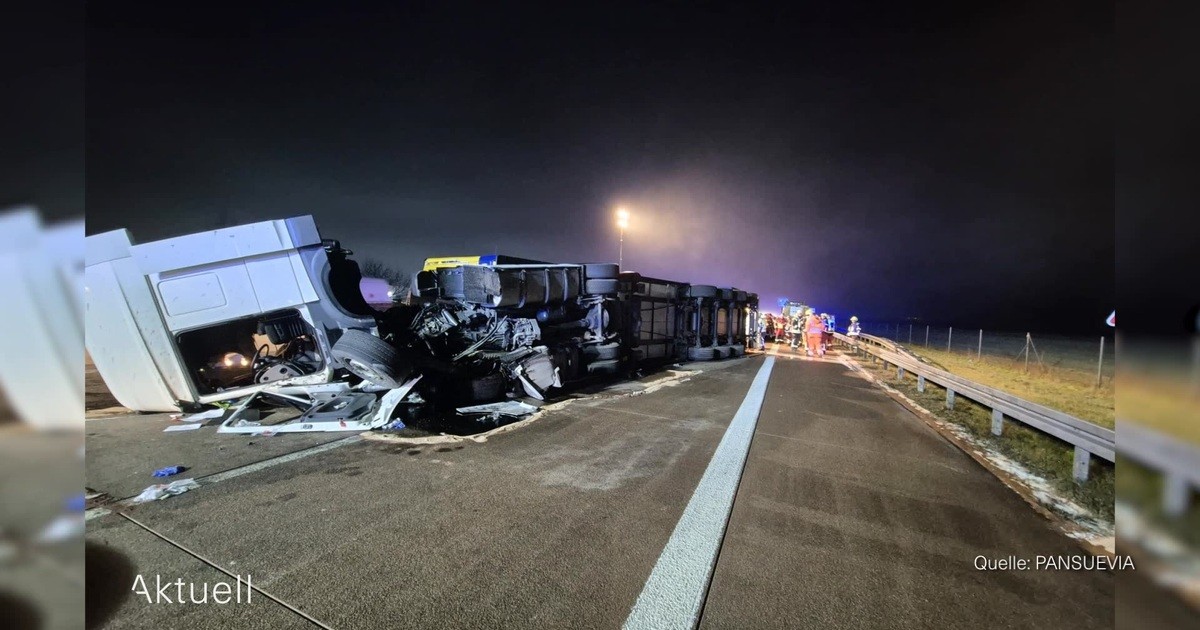 LKW Unfall – A8 stundenlang gesperrt